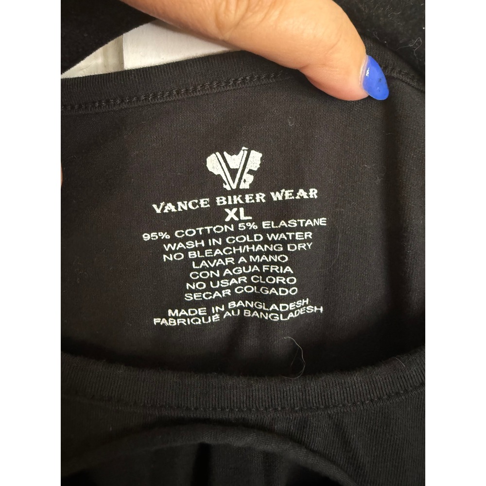 Vance Biker Wear Laconia Motorcycle Rally 2021 Tank Top XL Black Cutout Studded - Picture 3 of 4